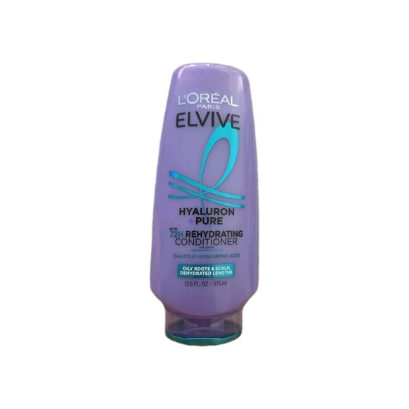 L'Oréal Elvive Hyaluron Pure Shampoo + Conditioner Set 2pc 12.6 oz Each - Picture 8 of 9